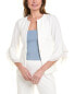 Фото #1 товара Joseph Ribkoff Ruffle Sleeve Jacket Women's White 18