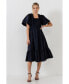 Фото #1 товара Women's Puff-Sleeved Midi Dress