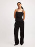 NA-KD ruched tailored cami top in black