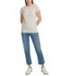Фото #5 товара Women's Crewneck Short-Sleeve Foiled-Logo T-Shirt