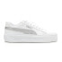 Фото #1 товара Puma Smash V3 Space Metallic Platform Womens White Sneakers Casual Shoes 389402