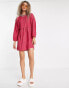 Фото #3 товара Daisy Street smock mini dress in hot pink daisy print