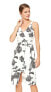 Bebe 154697 Women's Floral Bodycon Dress Sleeveless White/Black Sz. 10