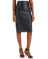 ფოტო #1 პროდუქტის Women's Pull-On Faux Leather Skimmer Skirt