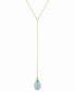 ფოტო #2 პროდუქტის Blue Topaz Briolette 26" Lariat Necklace (4-1/6 ct. t.w.) in 14k Gold (Also in Citrine)