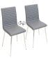 Фото #8 товара Mason Chair with Swivel in Stainless Steel and Faux Leather Set of 2