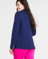 Фото #2 товара Women's Solid Faux Double-Breasted Blazer, Created for Macy's