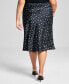 ფოტო #3 პროდუქტის Trendy Plus Size Floral-Print Midi Skirt