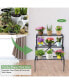 3 Tier Stair Style Metal Plant Stand Garden Shelf Flower Pot