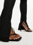 Фото #2 товара ASOS DESIGN Hourglass skinny kick flare jean in coated black