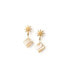 ფოტო #1 პროდუქტის Star + Mini Mother-of-Pearl Earrings