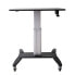 Фото #3 товара StarTech.com Mobile Standing Desk - Portable Sit Stand Ergonomic Height Adjustable Cart on Wheels - Rolling Computer/Laptop Workstation Table with Locking One-Touch Lift for Teacher/Student - Black - Silver - 750 - 1150 mm - 4 wheel(s) - 50 kg - CE - 24 kg