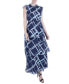 Women's Flutter-Sleeve Tiered Midi Dress
