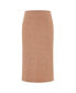 Women's Mid-Rise Knitted Midi Skirt of Premium Stretchy Fabric
