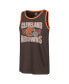 Фото #2 товара Men's Brown Cleveland Browns Upload Franklin Tank Top