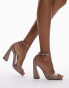 Фото #3 товара Topshop Fliss two part heeled sandal in blush