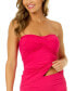 Фото #1 товара Twist-Front Ruched Tankini Top