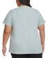 Plus Size Cotton V-Neck Short-Sleeve T-Shirt