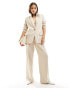 Vila linen wide leg trouser co-ord in oatmeal Federgrau, 42 - фото #1