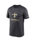 Men's Anthracite New Orleans Saints Infographic Performance T-shirt