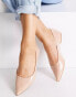 ASOS DESIGN Lucky pointed ballet flats in beige