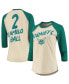 ფოტო #1 პროდუქტის Women's LaMelo Ball Cream Charlotte Hornets NBA 3/4 Sleeve Raglan T-shirt
