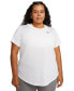 Фото #1 товара Plus Size Active Dri-FIT Women's Short-Sleeve Logo T-Shirt