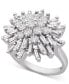 ფოტო #1 პროდუქტის Diamond Starburst Cluster Ring (1-1/2 ct. t.w.) in 14k White Gold, Created for Macy's