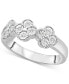 ფოტო #1 პროდუქტის Diamond Quatrefoil Ring (1/6 ct. t.w.) in Sterling Silver