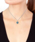 EFFY Collection eFFY® Blue Topaz (3-3/8 ct. t.w.) & Diamond (1/10 ct. t.w.) Cluster 18" Pendant Necklace in Sterling Silver