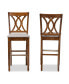 Фото #3 товара Calista Modern and Contemporary Fabric Upholstered 2 Piece Bar Stool Set
