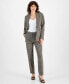 ფოტო #4 პროდუქტის Women's Houndstooth One-Button Long-Sleeve Blazer, Created for Macy's