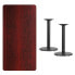 Фото #2 товара 30'' X 60'' Rectangular Mahogany Laminate Table Top With 18'' Round Table Height Bases