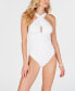 Фото #1 товара Michael Michael Kors 300227 Solid Convertible Ruched Swimsuit size 14