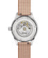 ფოტო #2 პროდუქტის Women's Swiss Automatic DS PH200M Diamond (1/20 ct. t.w.) Beige Synthetic Strap Watch 39mm