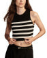 ფოტო #1 პროდუქტის Women's Striped Sweater-Knit Tank