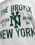 ASOS DESIGN oversized t-shirt with the bronx graphic in ice marl