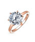Фото #1 товара Кольцо Bling Jewelry Classic Timeless CZ 3CT Solitaire Engagement
