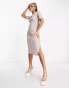 Фото #4 товара Nike Essential mini swoosh midi dress in taupe