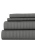 Фото #1 товара Expressed In Embossed by The Home Collection Striped 4 Piece Bed Sheet Set, King