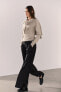 Zw collection darted minimalist wool blend trousers