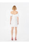 Фото #5 товара Платье женское LC WAIKIKI Mini с квадратным вырезом, короткий рукав