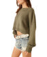 ფოტო #3 პროდუქტის Women's Easy Street Ribbed Cropped Pullover Sweater