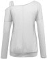 Фото #17 товара Yowablo Women's long-sleeved T-shirt, off-the-shoulder top, pullover, shirt