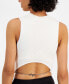 ფოტო #3 პროდუქტის Women's Cropped Mock-Neck Sleeveless Top