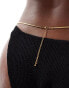 Фото #3 товара ASOS DESIGN waterproof stainless steel belly chain with snake chain design in gold tone