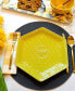 French Bees Set of 4 Embossed Honeycomb Dinner Plates