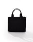 ASOS DESIGN small structured canvas tote in black