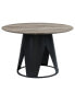 Фото #3 товара Zudora Round Dining Table, Antique Oak & Black Finish