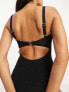 Ivory Rose Fuller Bust crinkle scoop back swimsuit in black